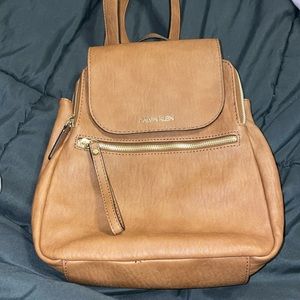 Calvin Klein- mini backpack-brown leather